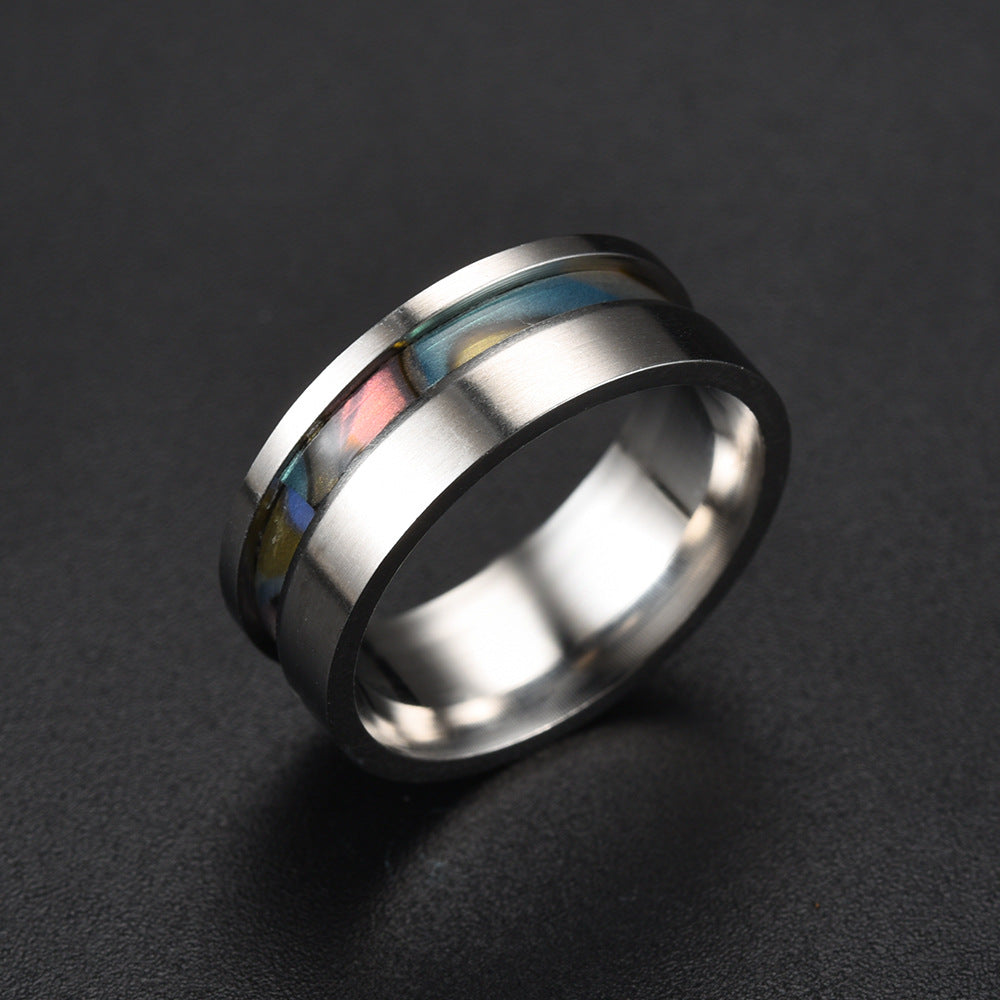 Venta al por mayor Anillos De Acero Inoxidable Para Pareja De Conchas Marinas